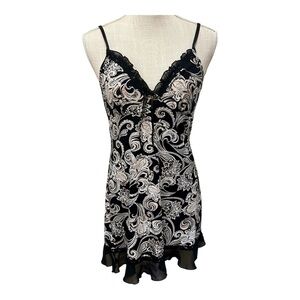 Vintage Y2K Paisley & Floral Cami Sleepwear/Slip Dress Size Small